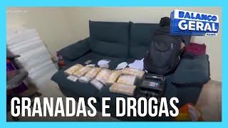 Traficante é preso com dez granadas, drogas e R$ 250 mil em SP