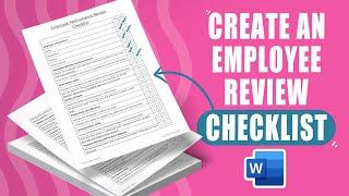 Employee Performance Review Checklist | Quick AI trick