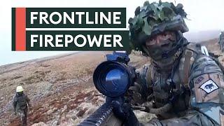 What weapons do British Army frontline soldiers carry?