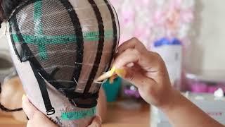 MAKING A WIG ON A MESH VENTILATED CAP| WIG MAKING 2022| SINGER SEWING MACHINE