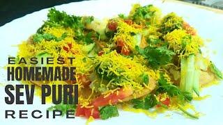 Summer Special - Easiest Homemade Sev Puri / Papdi Chaat | Satvik Delights |