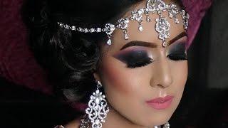 Real Walima (Reception) Bride | Heavy Smokey Eyes Contemporary Asian Bridal Makeup