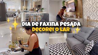 DIA DE FAXINA ULTRA MEGA PESADONA DIAS SEM LIMPEZA, MUITA SUJEIRA  CANSEI  DECOREI O LAR 