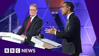 UK general election: Sunak and Starmer clash over borders, tax and gender in TV debate  | BBC News