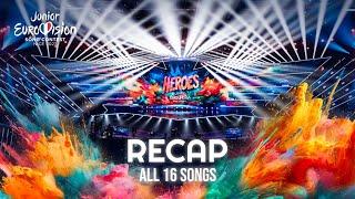 Recap of all 16 songs - Junior Eurovision 2023 | #JESC2023