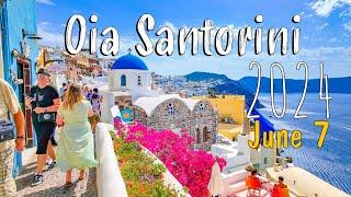 Oia Santorini, walking tour 4k, Greece 2024