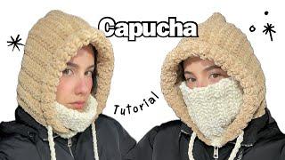 Capucha con Cuello a Crochet - ¡Para Principiantes! | Tutorial Hebras crochet