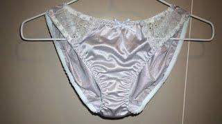 Light Gray Nylon Panties Panty Bikini Sexy With Lace & Ribbon Japanese Style Size 3L | กางเกงใน...