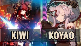 GBVSR:Kiwi (Yuel) Vs Koyao (Narmaya B.Butterfly)| High Level Gameplay.