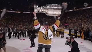 Jack Eichel Lifts the Stanley Cup