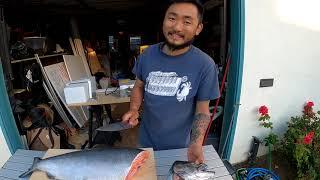 How to Fillet a SALMON (Western VS Japanese Style) w/ Outdoor Chef Life