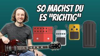 Effektpedale für die E-Gitarre richtig anschließen - so geht's!