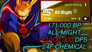 171.000 BP SSS+ All Might 10.1M DMG 24 Floor - My Hero Academia The Strongest Hero