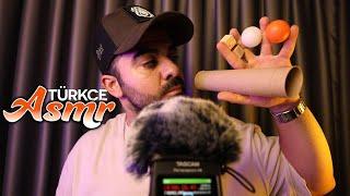 Türkçe ASMR | Pinpon Topu - Tahta Bloklar - Karton Sesleri | Tapping & El Sesleri  #türkçeasmr #asmr