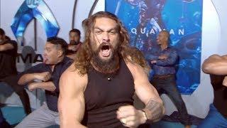 'Aquaman' Premiere Jason Momoa Performs Haka