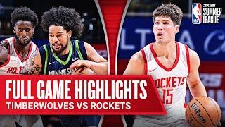 TIMBERWOLVES vs ROCKETS | NBA SUMMER LEAGUE | FULL GAME HIGHLIGHTS