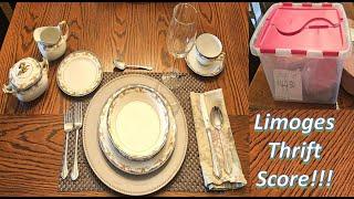 UNBOXING my Antique LIMOGES China Dinnerware THRIFT HAUL!!  Scored!!!