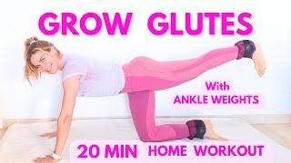 How to GROW YOUR GLUTES  with ankle weights | Glutes workout at home  #glutesonfire  #workoutvideos