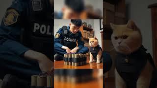 Hero cat | The bomb-disposal police cat saved the city. #shorts #cat #aiart #trending