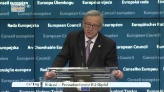 EU-Gipfel: PK von Donald Tusk, Jean Claude Juncker & Martin Schulz am 19.03.2015