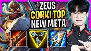 ZEUS TRIES NEW META CORKI TOP! - T1 Zeus Plays Corki TOP vs Poppy! | Season 2024