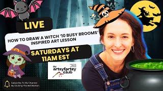 How to Draw a Witch: A ‘10 Busy Brooms’ Inspired Art Lesson