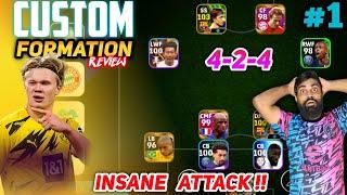 4-2-4 Custom Formation Review Part-1 E-FOOTBALL 24 | Formation Building & Full Guide