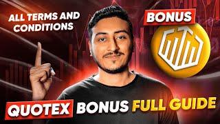 All About Quotex Bonus Terms And Conditions | How to Use Bonus in Quotex Binary Options Trading