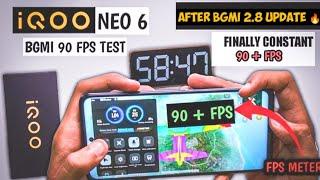 Iqoo Neo 6 BGMI Test After 2.8 update | Fps Meter | Heating | Battery | Handcam | After 1 year