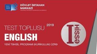 İngilis dili 1-ci hissə test toplusu cavabları - 2019 (DİM)