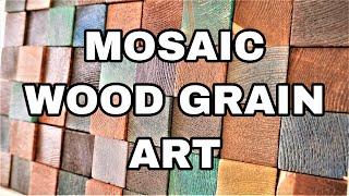 Mosaic Wood Grain & Acrylic Paint Art | DIY Decor Ideas