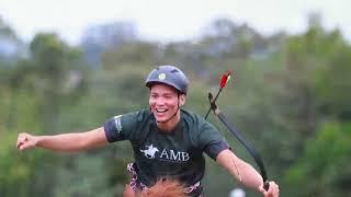 Clinica Alan Le gall - Arquearia Montada Brasil - Alan Le Gall horseback archery clinic in Brazil.