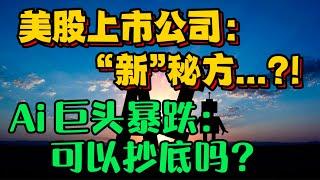 美股上市公司：“新”秘方...?! Ai 巨头暴跌： 可以抄底吗？