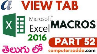 Ms-Excel 2016 in Telugu 52(Macros) (www.computersadda.com)