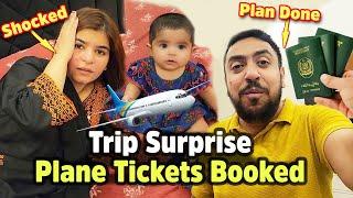 Plane Tickets Book Kar Ke Surprise Diya ️ | Family Mein Kon Sath Ja Raha 