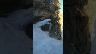 Narrow ski run filmed | Beautiful tight skiing slope #shorts #skiing