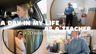 DAY IN MY LIFE: 20 week pregnancy+ nursery updates, 1 month left of school, feeling baby kick& more!