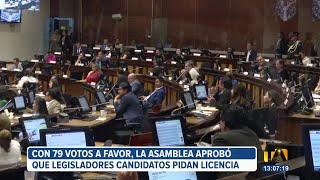 La Asamblea Nacional aprobó la licencia para los legisladores que participarán en las elecciones