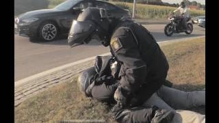 Unmarked Police motorcycle catches biker without a license in Southern Sweden
