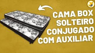 Cama Box Solteiro Conjugado Com Auxiliar Bicama Ortopédica