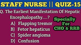 Saff Nurse QUIZ - 15 || Staff Nurse Exam Preparation