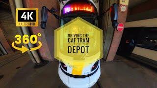 360° Behind The Scenes: Driving The CAF Tram out of the depot!