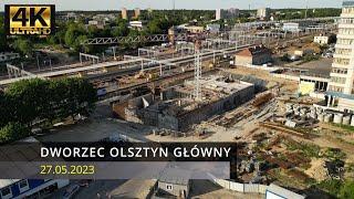 Dworzec Olsztyn Główny + tory 27.05.2023 | Olsztyn Main Station + Tracks | DJI Mini 3 Pro 4k