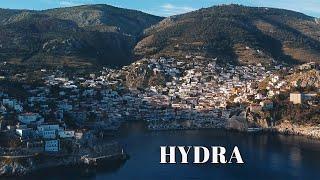 Hydra Island, Greece: view from the air, from the sea and by foot on the narrow streets