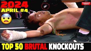 Top 50 Savege Knockouts in April 2024 #4 (Muay Thai•MMA•Boxing•kickoxing)