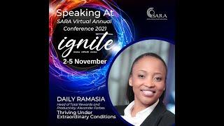Daily Ramasia at SARA IGNITE Virtual Annual Conference 2021