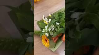 Простой букет из минимума цветка своими руками