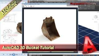 Autocad 3d Modeling + Rendering Tutorial Bucket Exercise 38