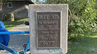 Bicycle  Free Air tire refill station with drinking water Seaview Fire island NY  USA 2021