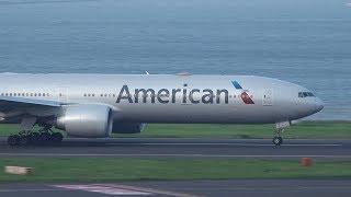 American Airlines Boeing 777-300ER N735AT Takeoff from HND 16L